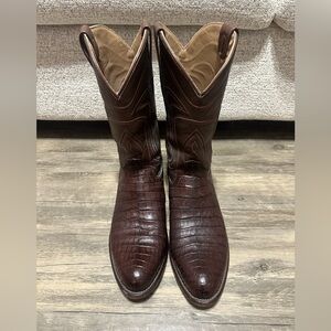 Tecovas The Dillion Caiman cowboy boots in chocolate